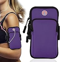 Vista 7 de Brazalete deportivo, gimnasio para correr, bolsa universal para teléfono inteligente con orificio para auriculares, bolsillos multifuncionales