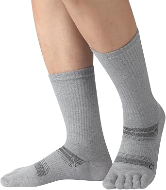 Meaiguo Merino Wool Toe Socks for Men Women Hiking Crew Five Finger Socks