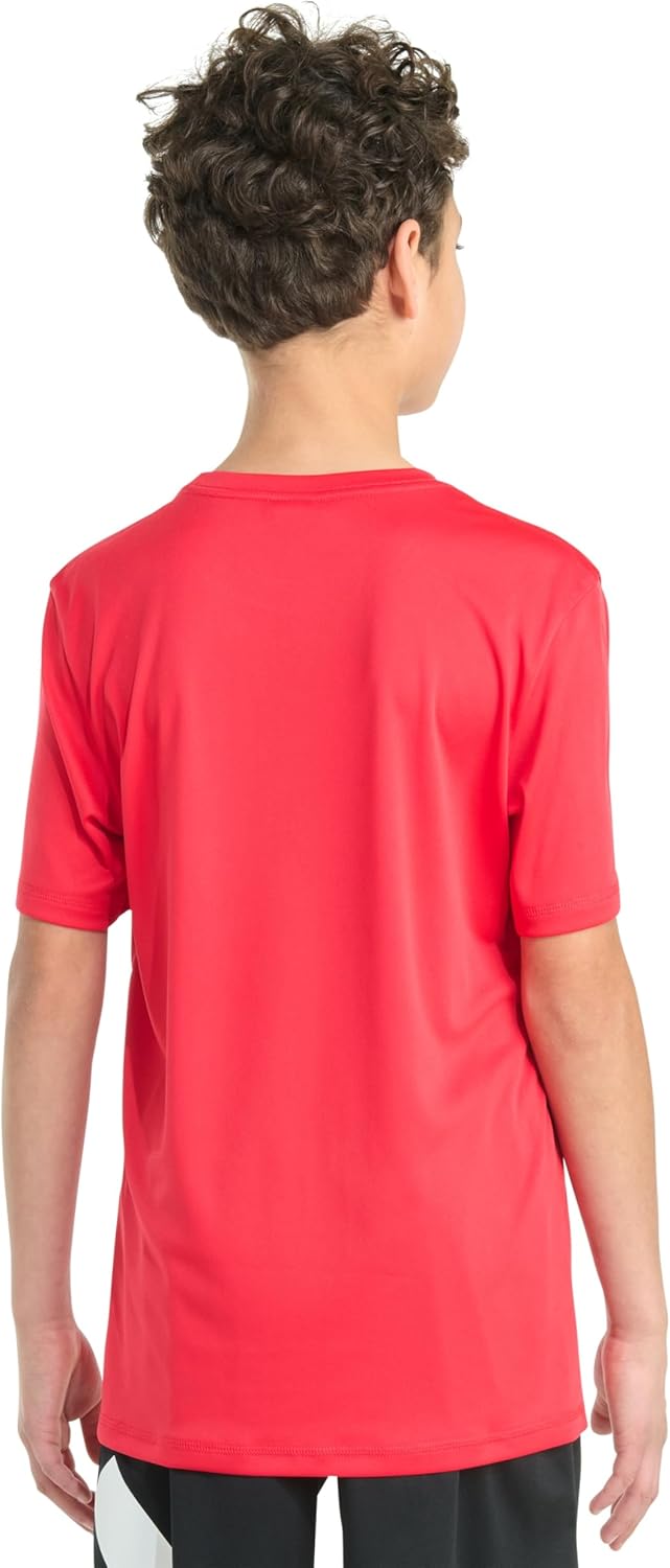 adidas Boys' Short Sleeve Polyester Athlete Tee - Image 4