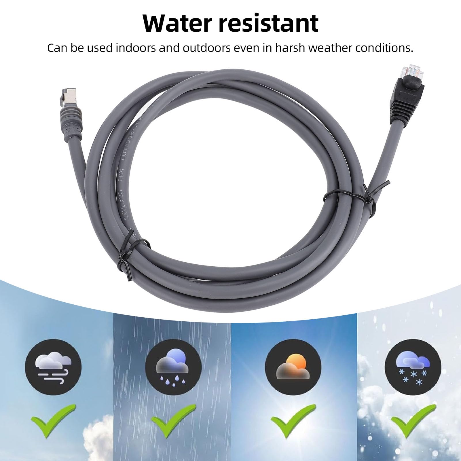 Cable for Gen3, Waterproof Satellite Replacement Cable with 2000Mbps, RJ45 Extension Cable for Gen3, Mini, V3, V4 (2M)