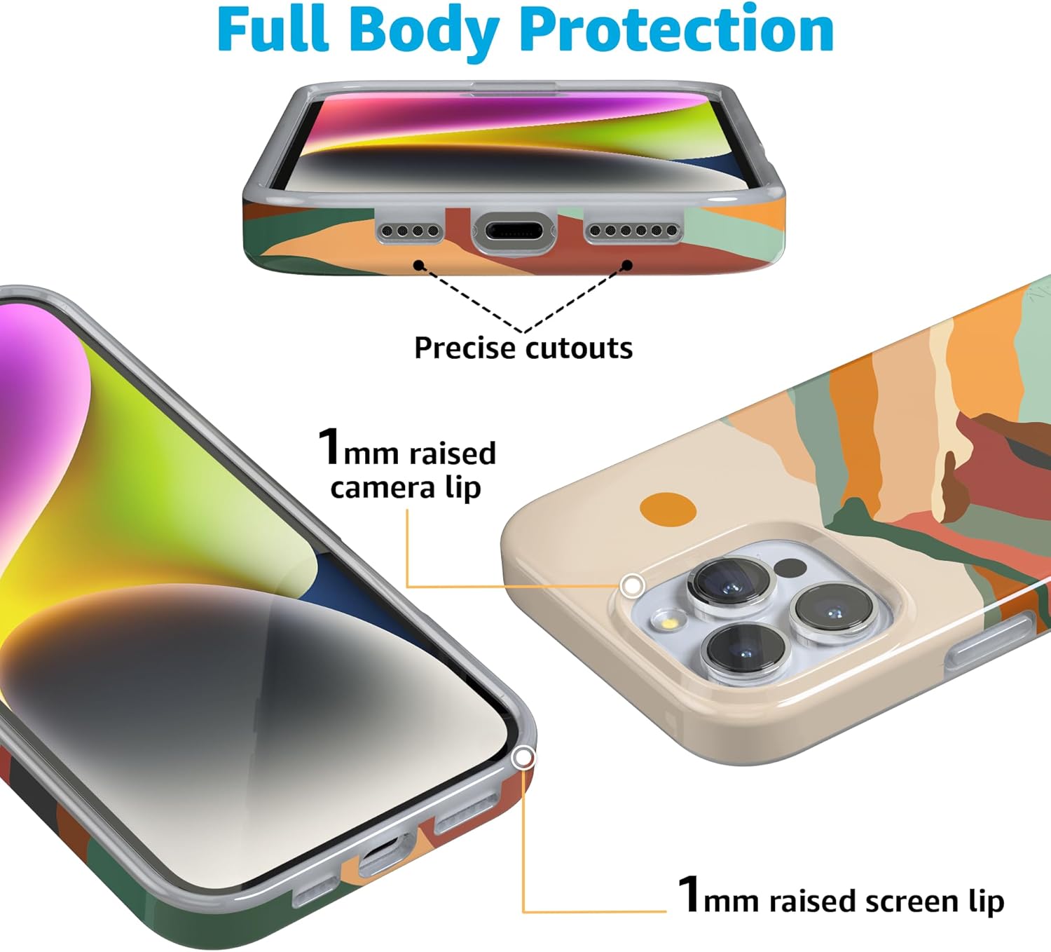 Casely iPhone 16 Pro Case | Magic Mountain | Colorblock | Compatible with MagSafe | Classic Ultra Slim Design