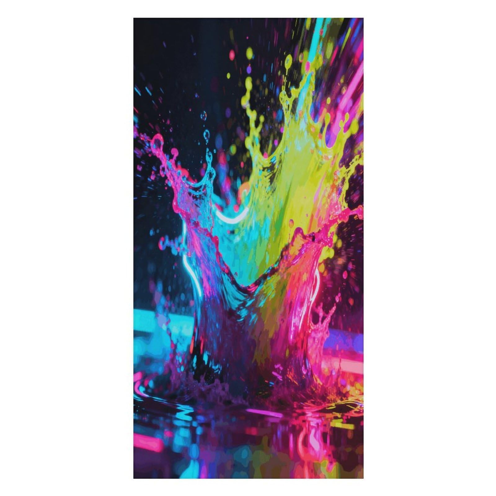 FekiLoot Neon Splash Beach Towel Oversized Bath Towel Ultra Soft Pool Towel Cozy Swim Towel Silky Lounge Towel Quick Dry Travel Towel Gentle Absorbent Towel for Adults Women Men