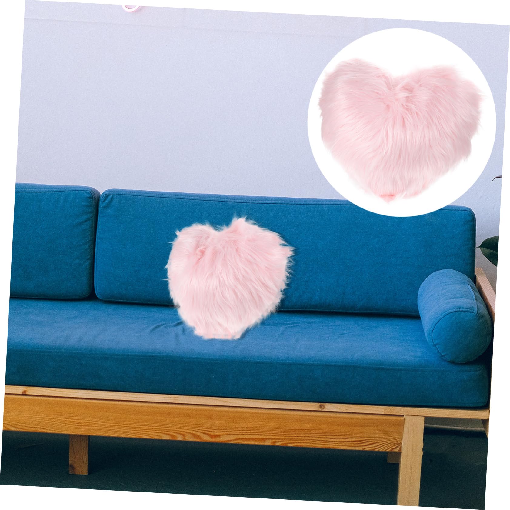 PRETYZOOM Heart Shaped Pillow Soft Decorative Pillow for Couch Sofa Bed Home Decor