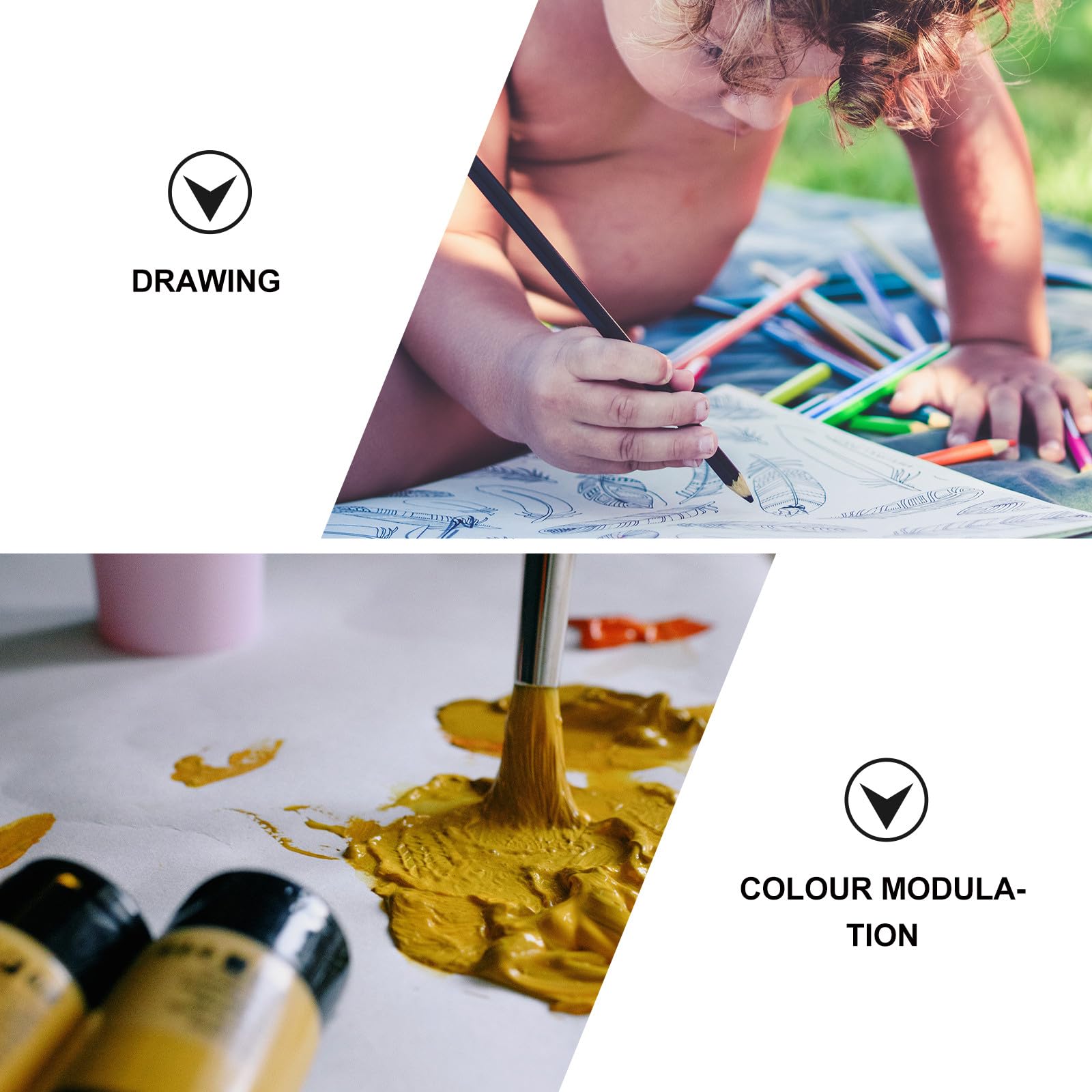 Palette Céramique avec Couvercle pour Peinture à L'aquarelle la Gouache, Surface Polie et Lisse, Faible Absorption d'eau, Design Cinq Couches, pour Artistes et Artisans