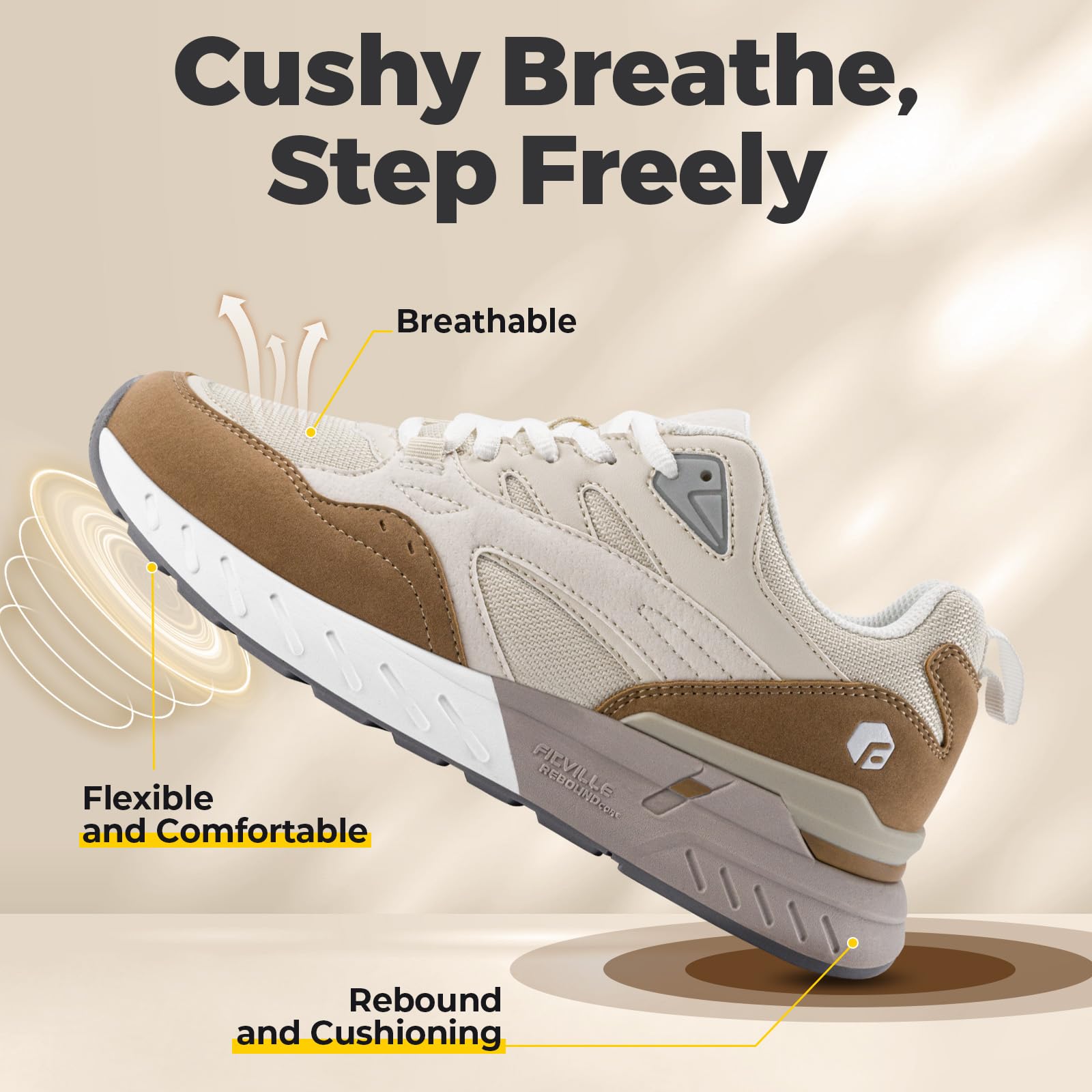 FitVille Scarpe da Ginnastica Donna Larghezza Ampia, Comode per Camminata e Jogging - Leggere Scarpe Sportive Fitness per Piedi Larghi