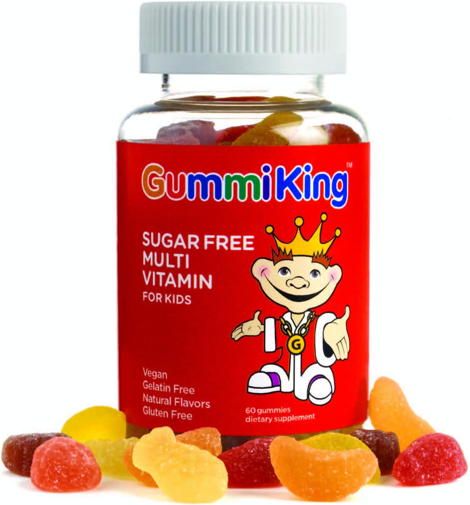 Sugar-Free Multivitamin Supplement, Strawberry/Lemon/Orange/Grape/Cherry/Grapefruit, 60 Count