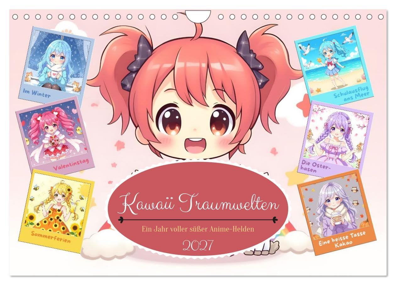 Calendar 2027 · US Version · Kawaii dream worlds