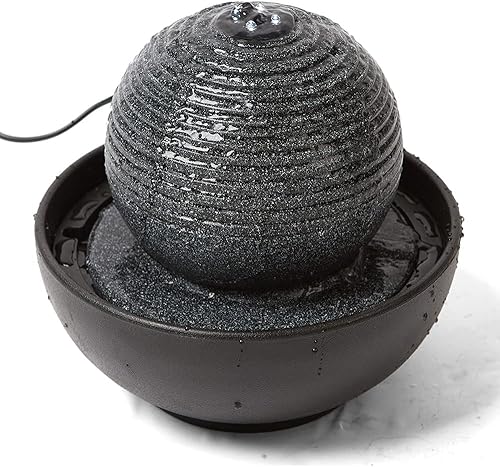 SEINHIJO Fuente interior de mesa Fengshui cascada escritorio oficina fuente LED luces 9.0inch