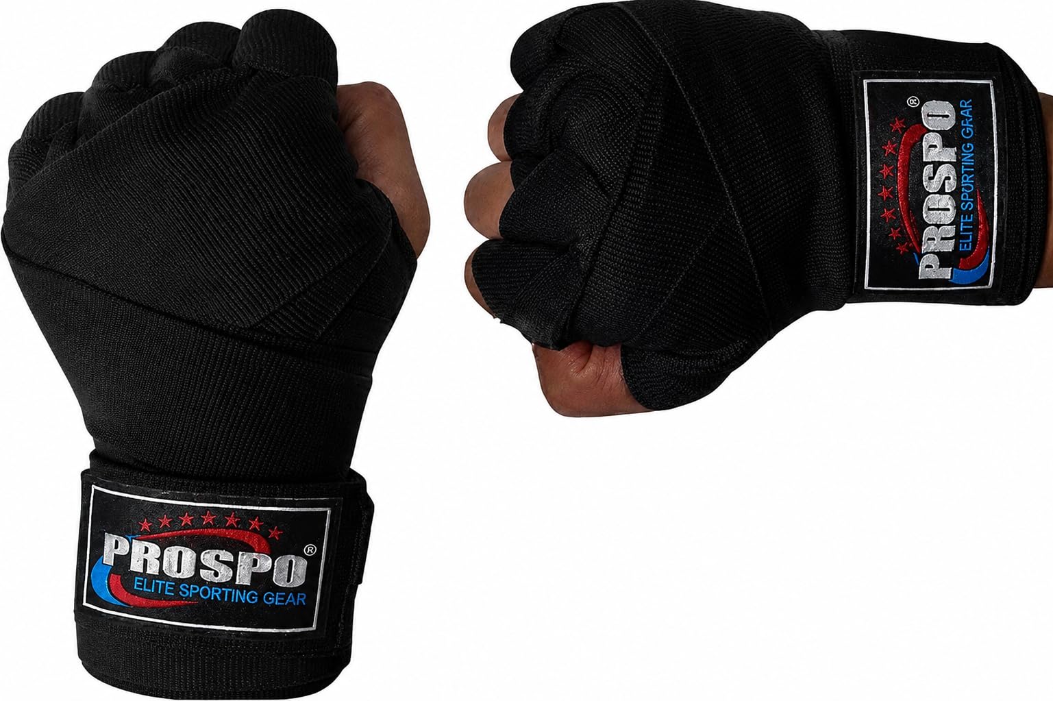 Prospo Mexican Boxing Hand Wraps, 180 inch, Black - Image 1