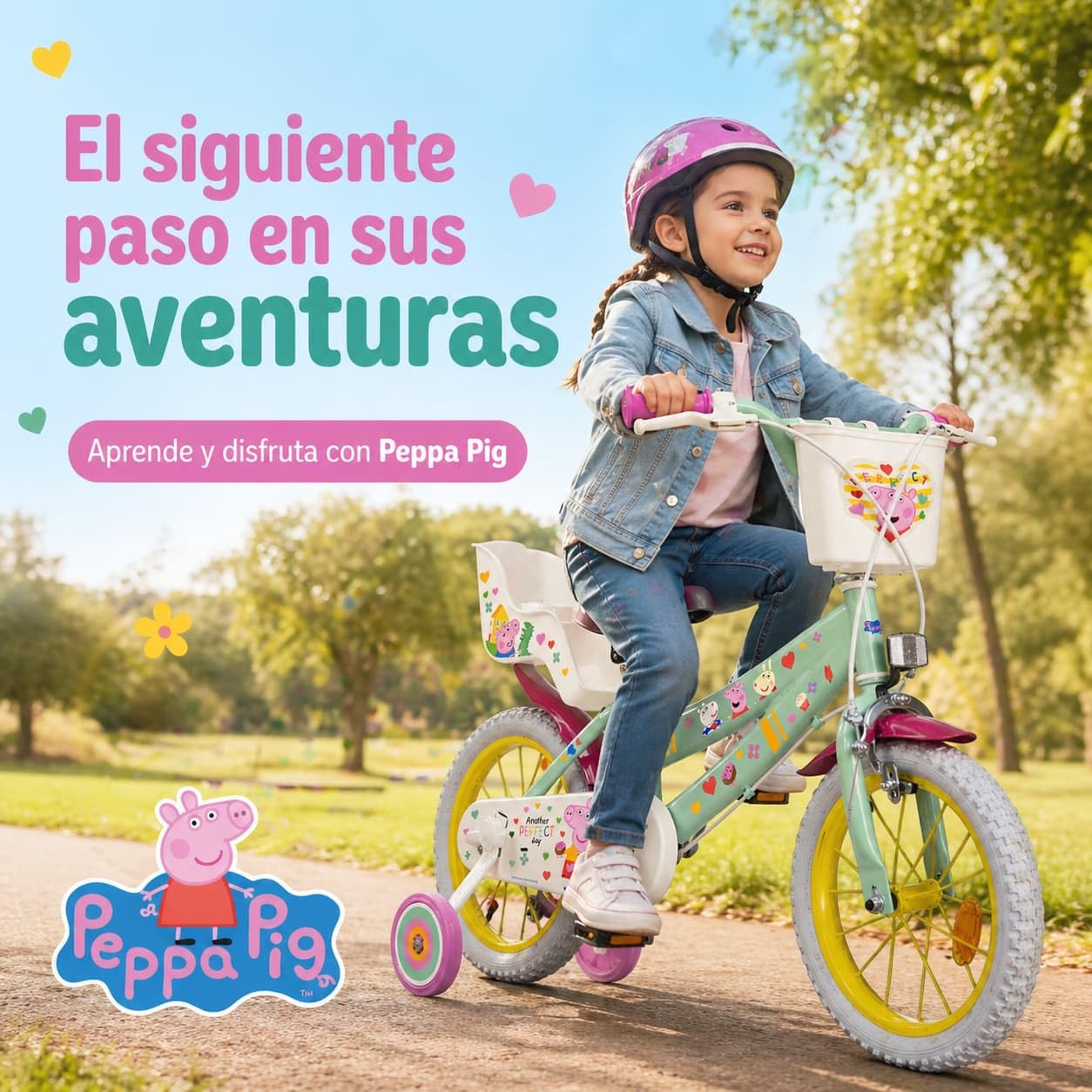 Bicicleta 14" Peppa Pig 4/6 años