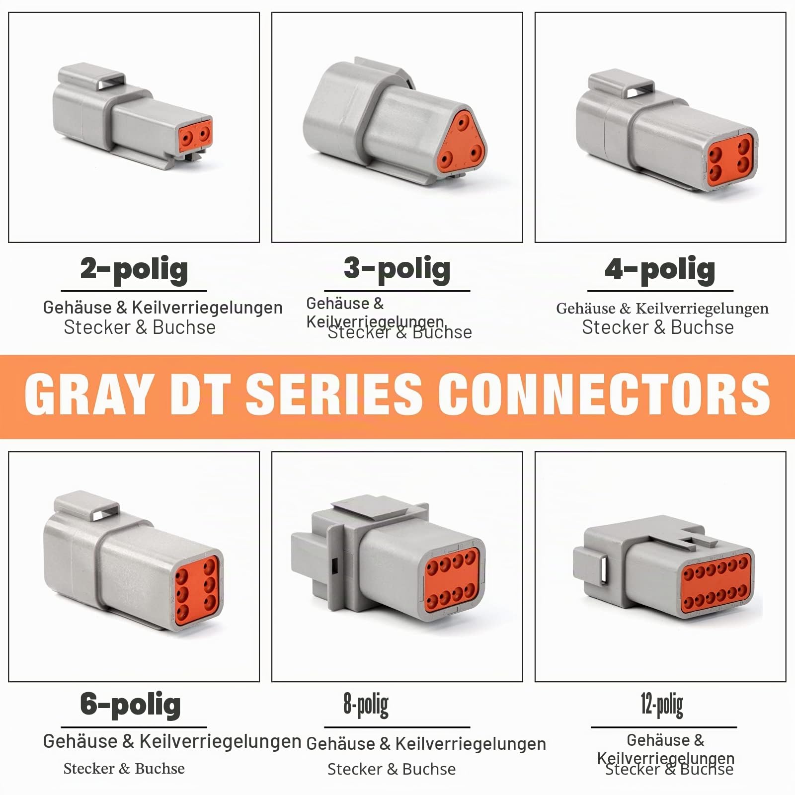 iCrimp Deutsch DT Stecker Set 188tlg Größe 16 IP68 Automotive