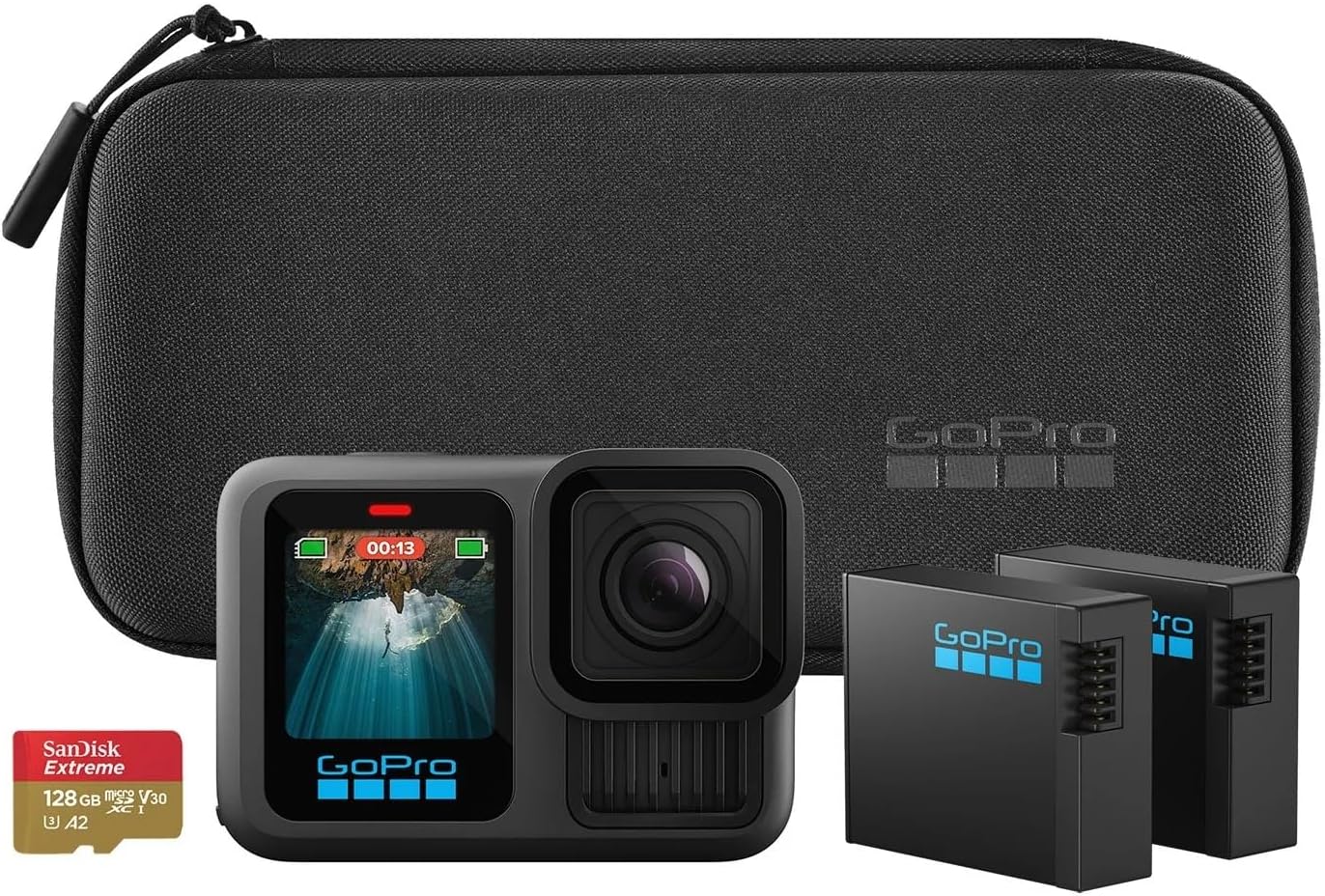 GoPro HERO13 Black Essential Bundle - Kit Câmera de Ação 5.3K e Acessórios