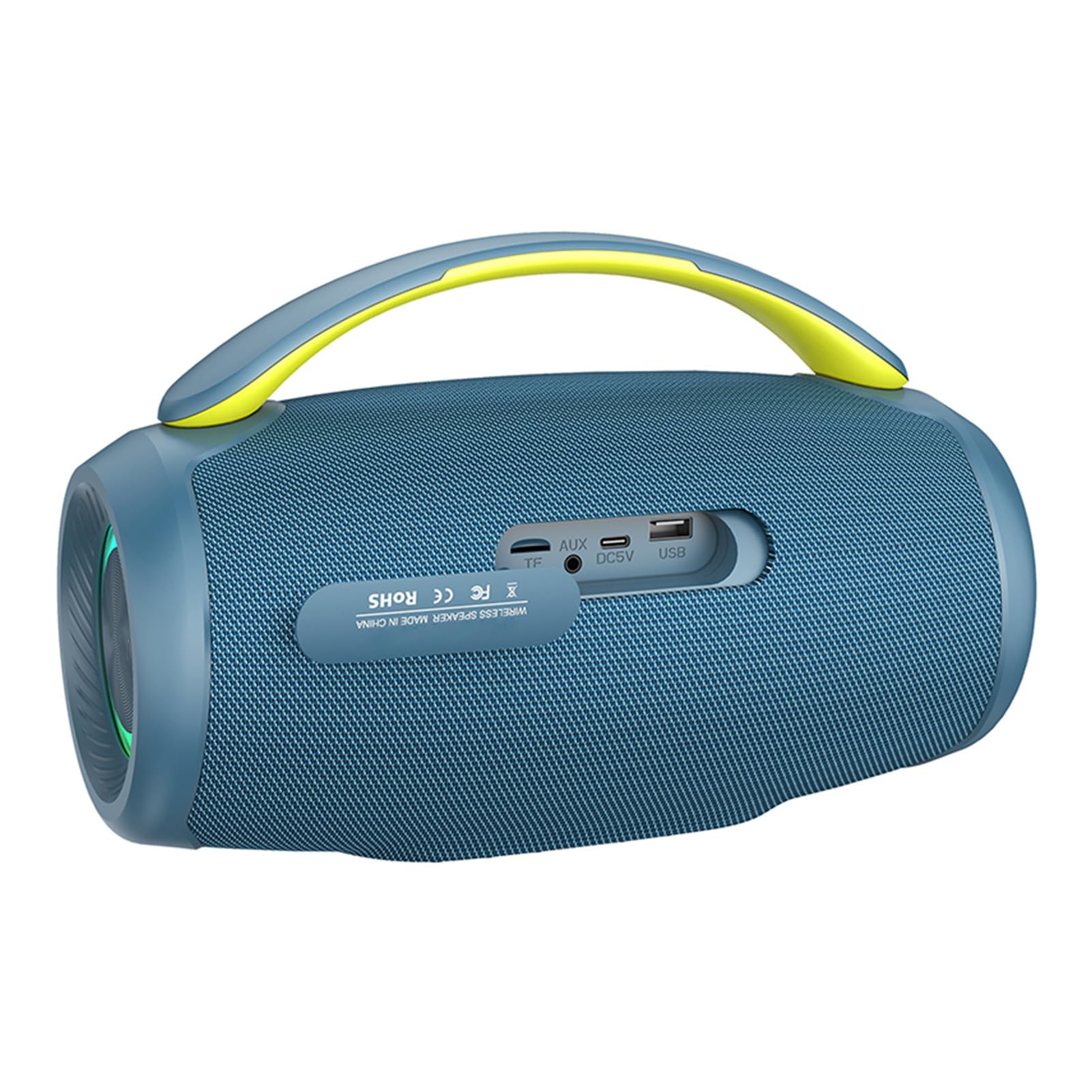 Yosoo Health Gear Altoparlante BT Portatile, Altoparlante Stereo Wireless da 60 W con BT 5.3, Batteria da 8000 MAh, Luci RGB e Ricarica di Tipo C per Feste in Casa, Viaggi all'aperto (BLUE)
