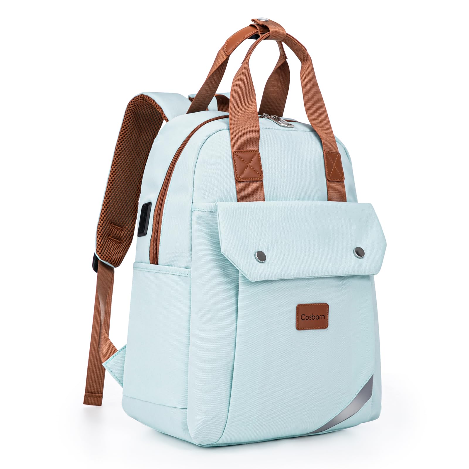 Cosbarn Travel Backpack with External USB Port, Durable Lightweight Backpack with One Laptop Compartment, Large backpack for Travel, College and Daily