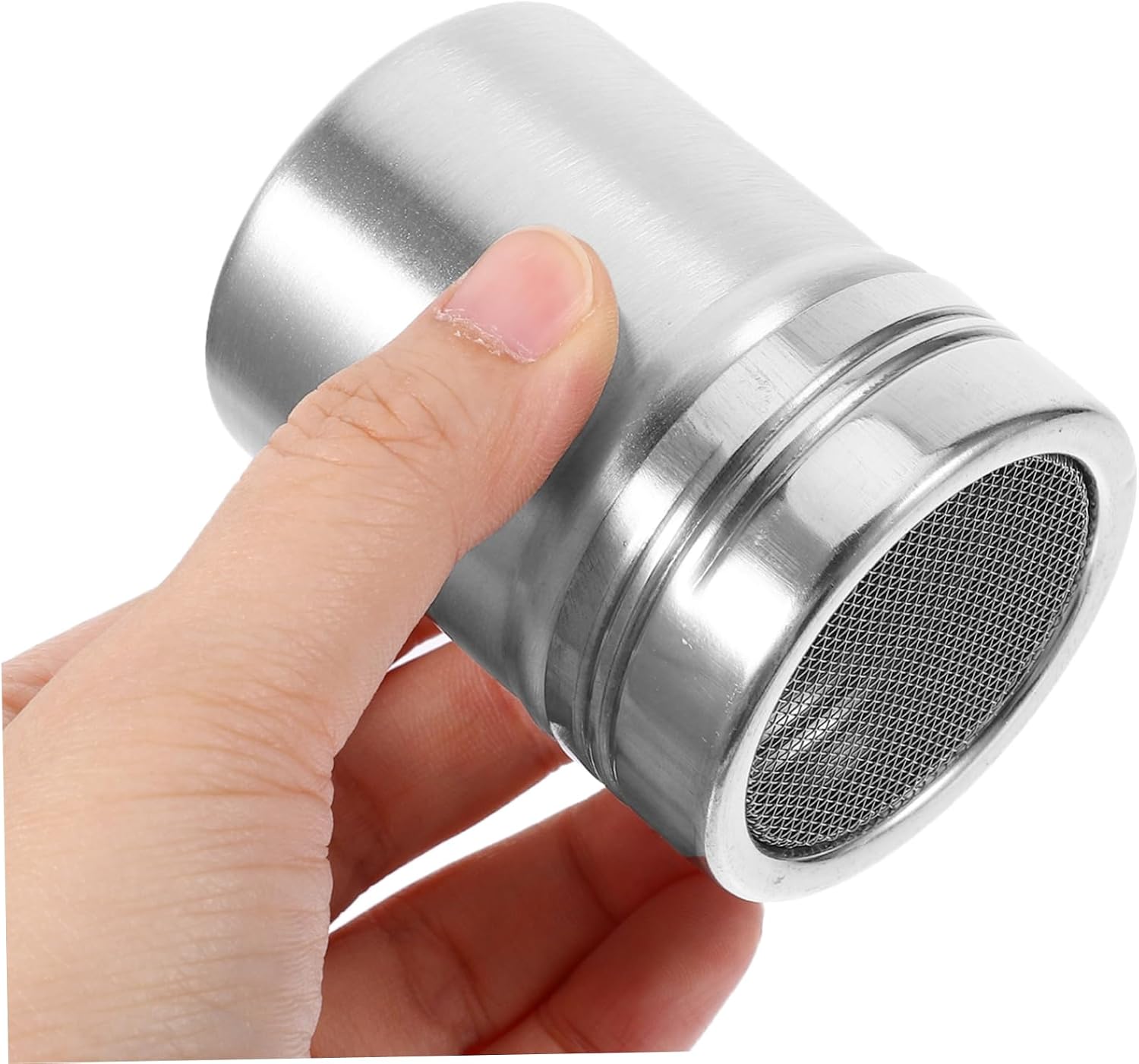 3pcs Seasoning Shaker Sugar Pepper Powder Can Stainless Steel