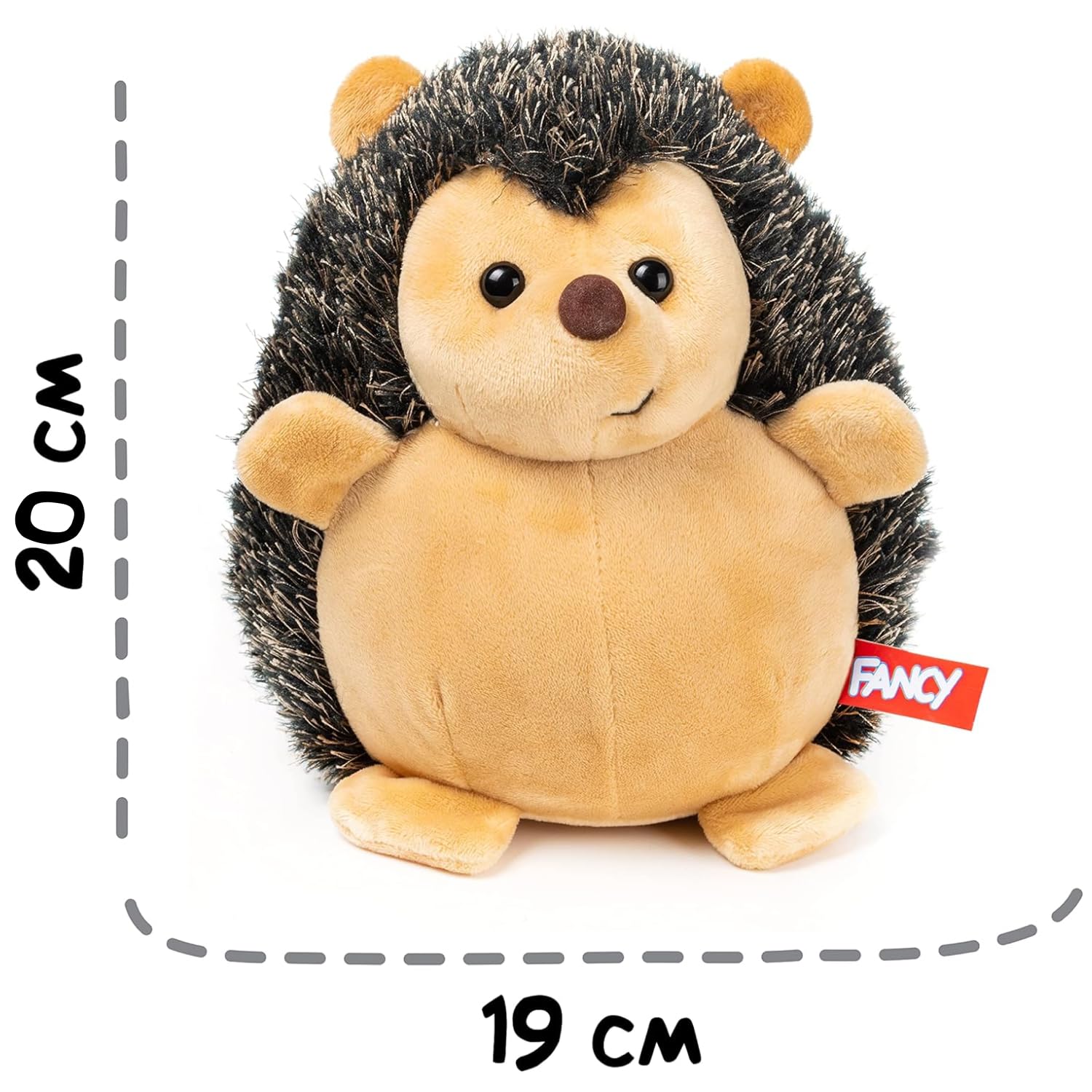 FANCY Pluszowy Jeż 20 cm, Wesoła Zabawka dla Dzieci 0+ i Dorosłych, Maskotka Jeż, Pluszowe Zwierzątka Mini Pluszak