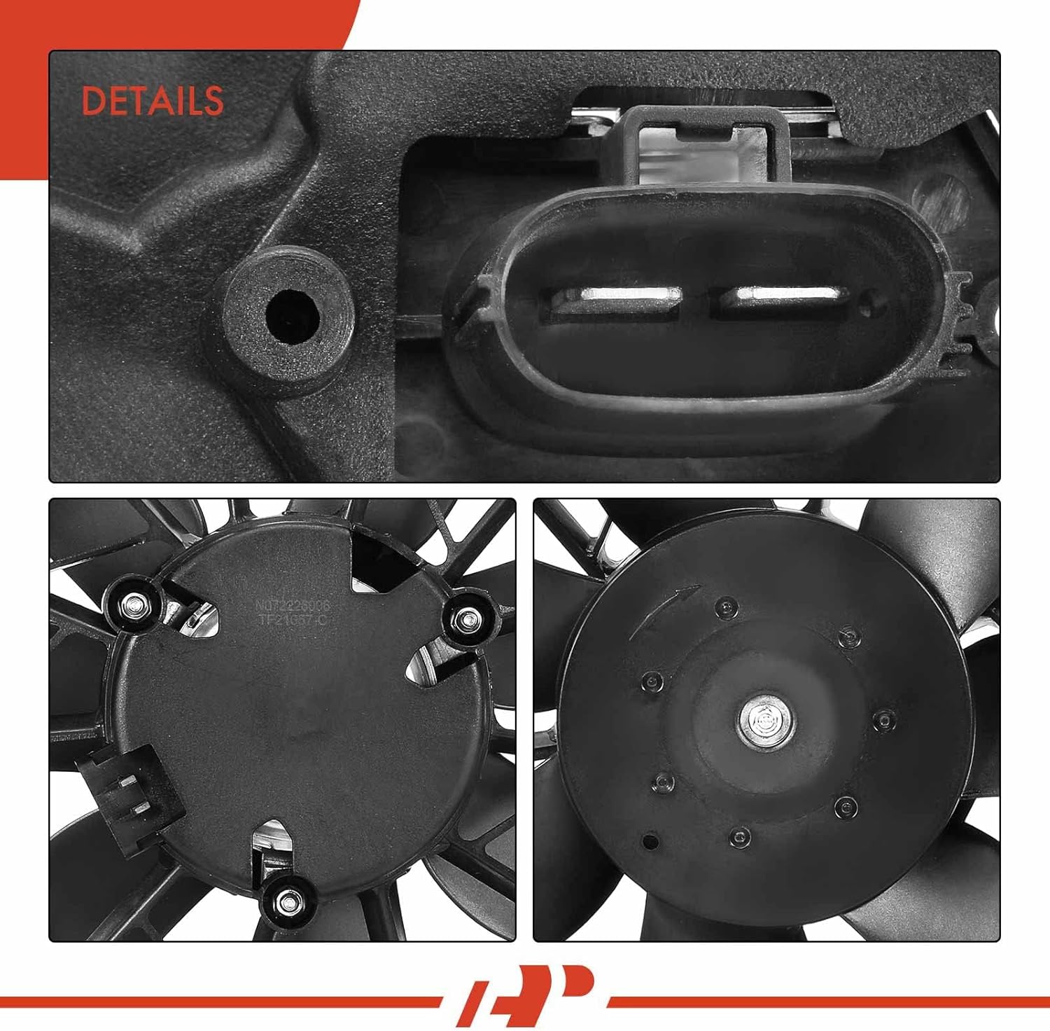 A-Premium Engine Radiator Cooling Fan Assembly Compatible with Select Chevrolet & Pontiac & Saturn Models - Cobalt 2006-2008, G5 2007-2008, Pursuit 2006, Ion 2006-2007, 2.4L - Replace# 15849644