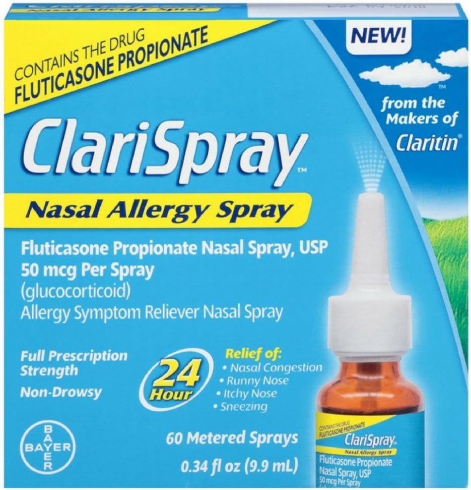 Clari Spray Nasal Allergy Spray, 0.34 Fl Oz (4 Pack)