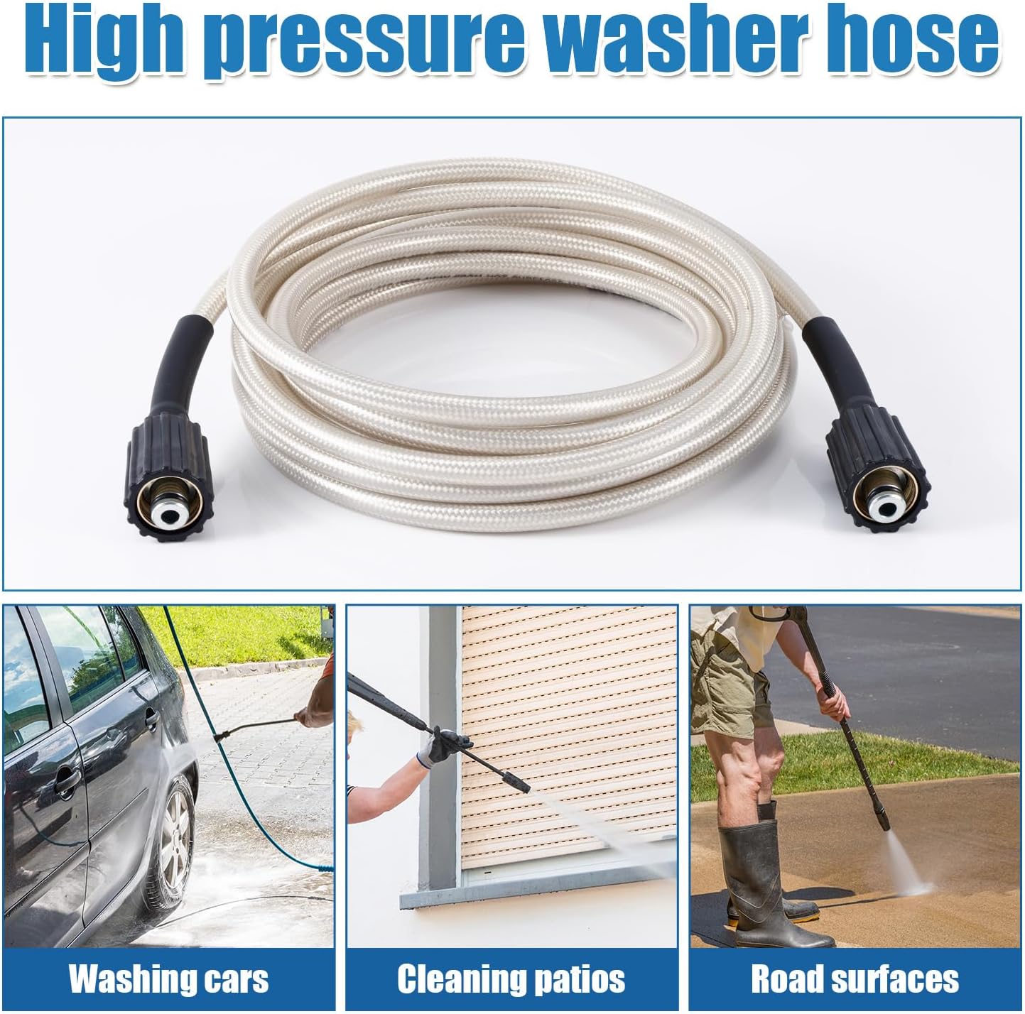 Pressure Washer Hose for Ryobi High Pressure Washer, Power Washer Hose Replacement Electric Pressure Washer Hose for Models RY14122 RY141900 Power Washer Parts for Ryobi