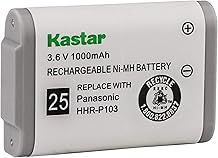 Kastar HHR-P103 Battery 1-Pack, Type 25, NI-MH Rechargeable Battery 3.6V 1000mAh, Replacement for Panasonic HHR-P103 / P-P103, AT&T, GE, Vtech Cordless Phone Detail Models in The Description