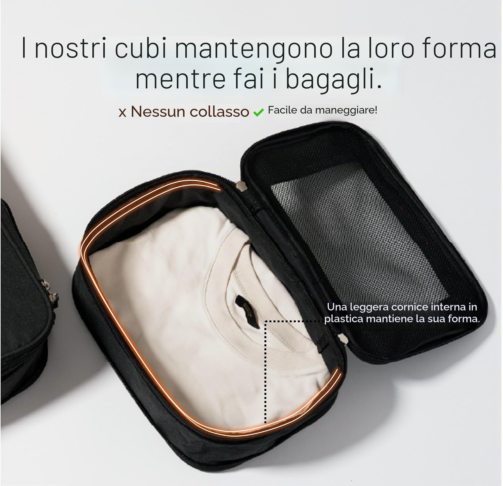 LeanTravel Imballaggio di compressione cubi organizzatori di bagagli per viaggi (3) Set
