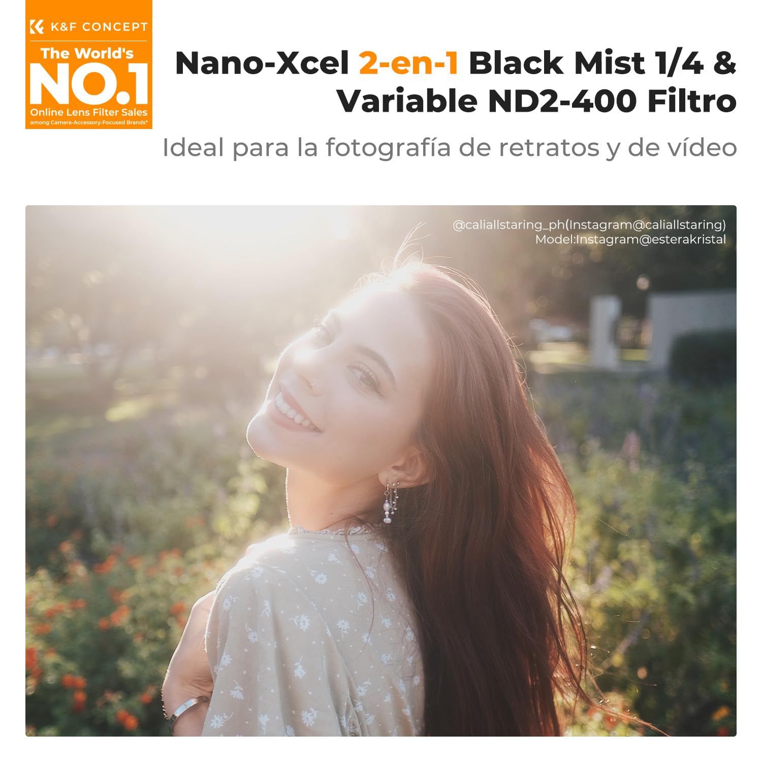 K&F CONCEPT Nano-Xcel 2 en 1 Variable ND2-400 & Black-Mist 1/4 Filtro, 67mm Black Diffusion 1/4 & ND2-400 Filtro de Densidad Neutra con 28 Capas Revestimiento Nano