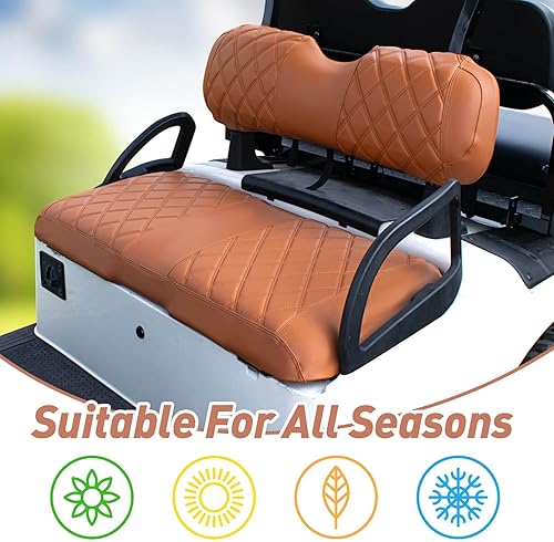 Miniatura 5 de NOKINS Juego de fundas de asiento de diamante para carrito de golf, apto para Club Car DSClub Car PrecedentEZGO TXTEZGO RXVYamaha Cojín de asiento