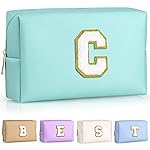 TOPEAST Gifts for Friends Female Mom, Cute Makeup Bag Small Pink Cosmetic Bag Travel Toiletry Bag, Personalized Birthday Gift for Women Girl, Preppy Travel Stuff for Girls (Blue C)
