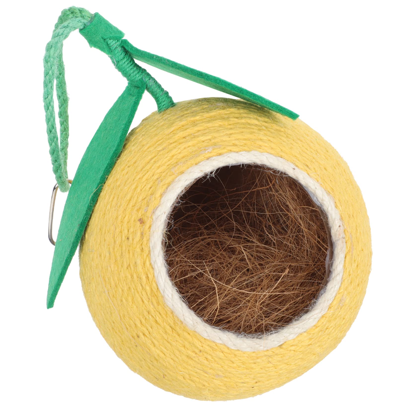 YardenfunParrot Bird Nest Bird House Hanging Hummingbird Nesting Cage Hideaway Bird Breeding Rustic Winter Decor Hanging Bird Hammock Home Parrot House Outdoor Coconut Shell Squirrel House