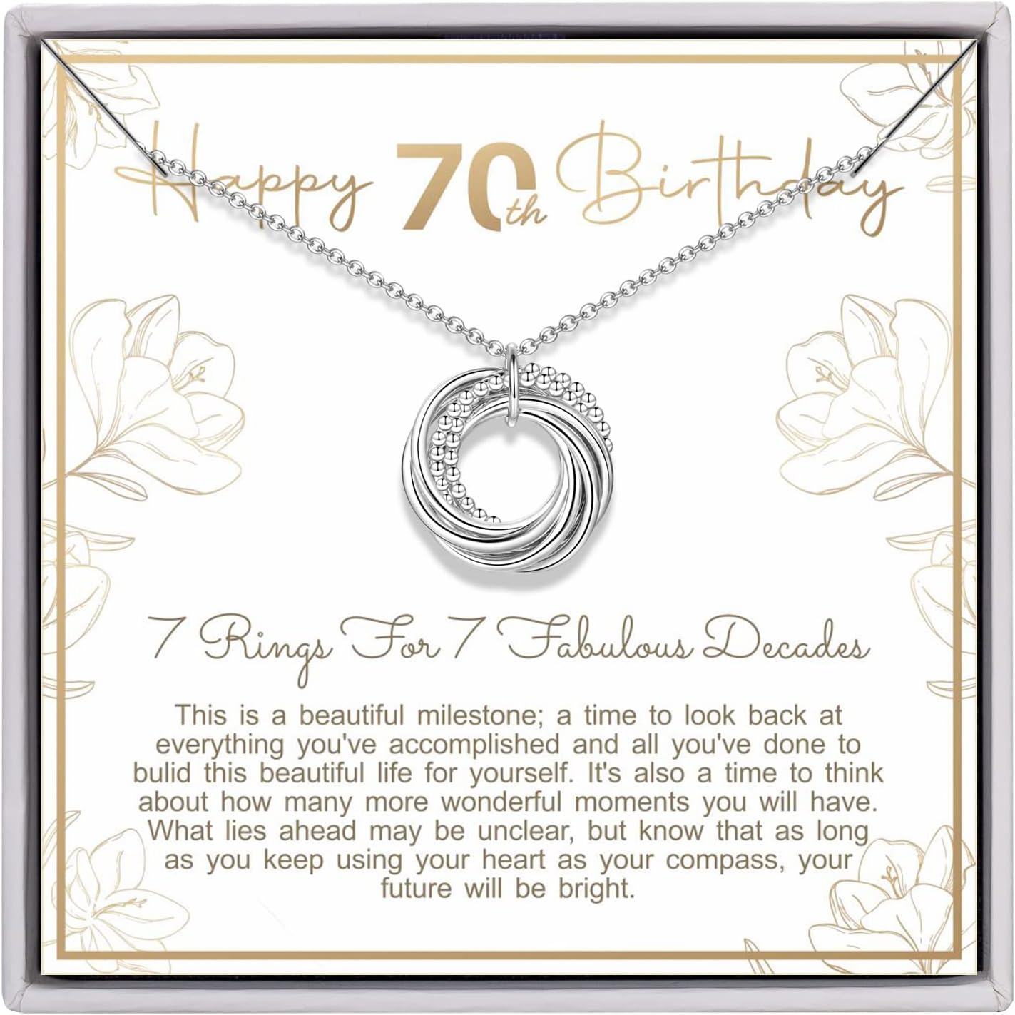 AM ANNIS MUNN Birthday Gifts for Women, 30th 40th 50th 60th 70th 80th 90th Birthday Gifts for Women 925 Sterling Silver 3 4 5 6 7 8 9 Decades Birthday Gifts for Her Jewelry for Women