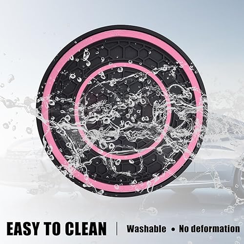 Miniatura 4 de ZKFAR 2 posavasos de 2.75 pulgadas, posavasos de PVC de doble bobina para bebidas, posavasos aislados para automóvil, posavasos antideslizantes para