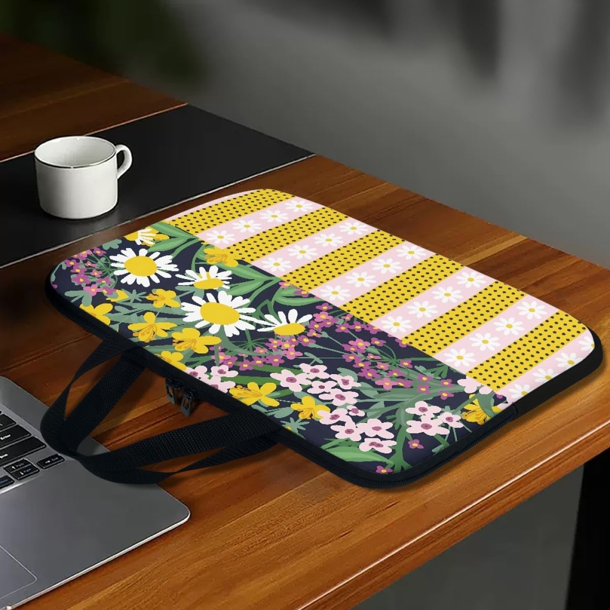 Custodia Laptop Con Manici Stampa 3D Due Gattini - Impermeabile In Neoprene Per PC Da 10 A 17 Pollici