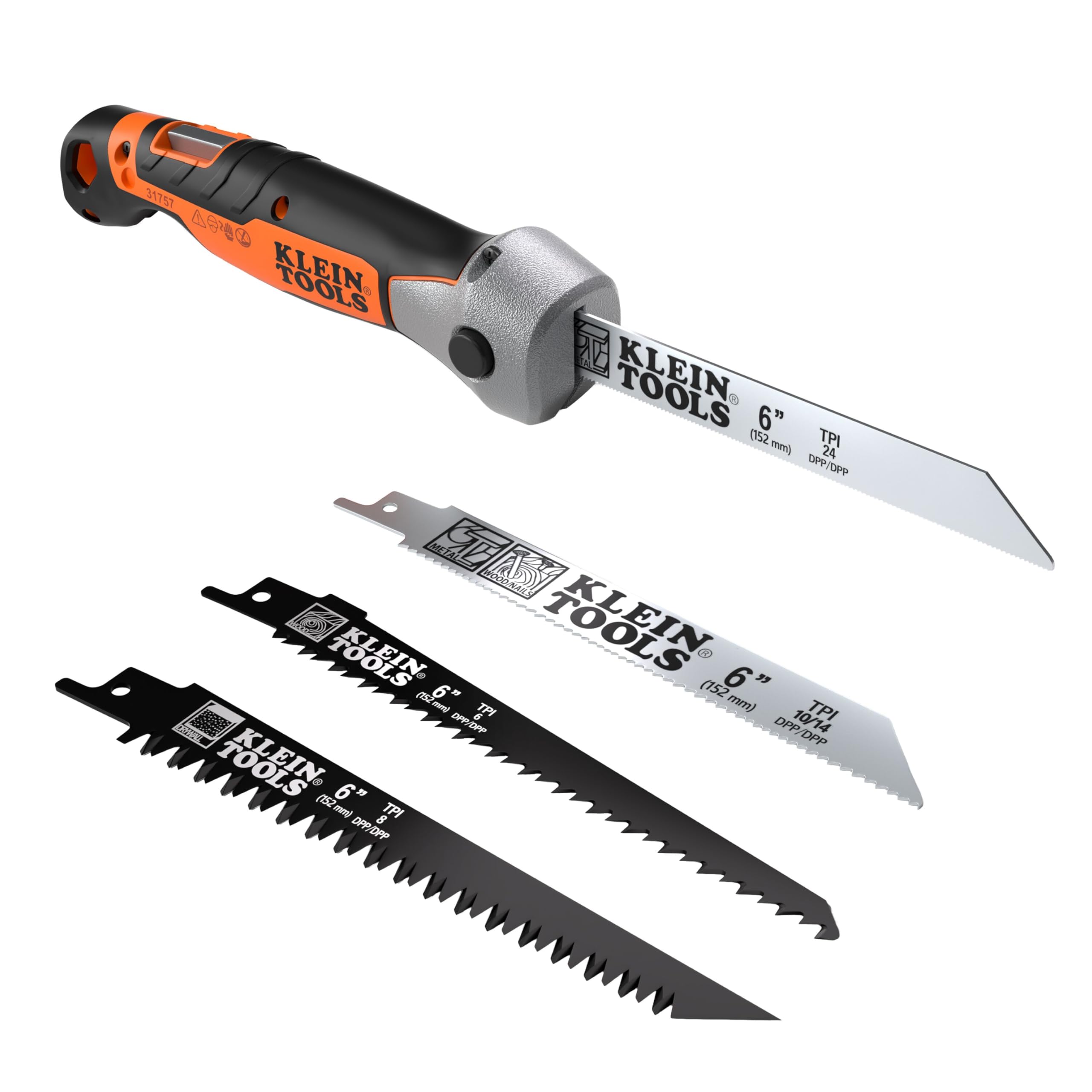 Klein Tools 31757 Folding Multi-Purpose Jab Saw, Multiple Blades