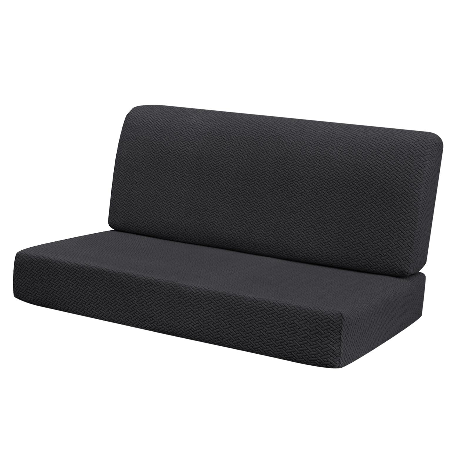 THE STYLE SUTRA RV Dinette Cushion Covers Easy Fitted Elastic RV Stretch Sofa Seat Slipcover Black