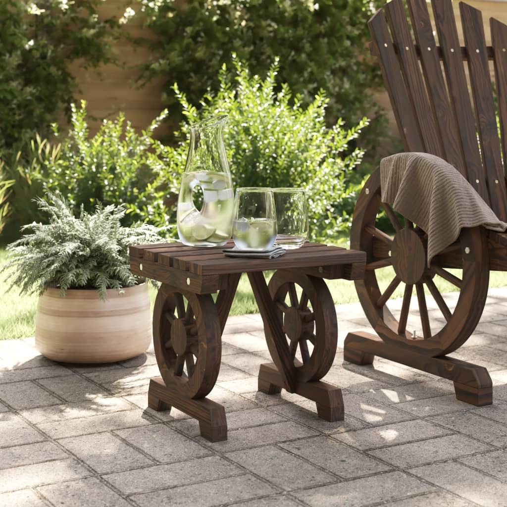Sgabello da giardino in legno di abete massiccio, 40 x 36,5 x 38,5 cm, sgabello per esterni con braccioli, resistente alle intemperie e stabile, ideale per balcone, terrazza e lounge