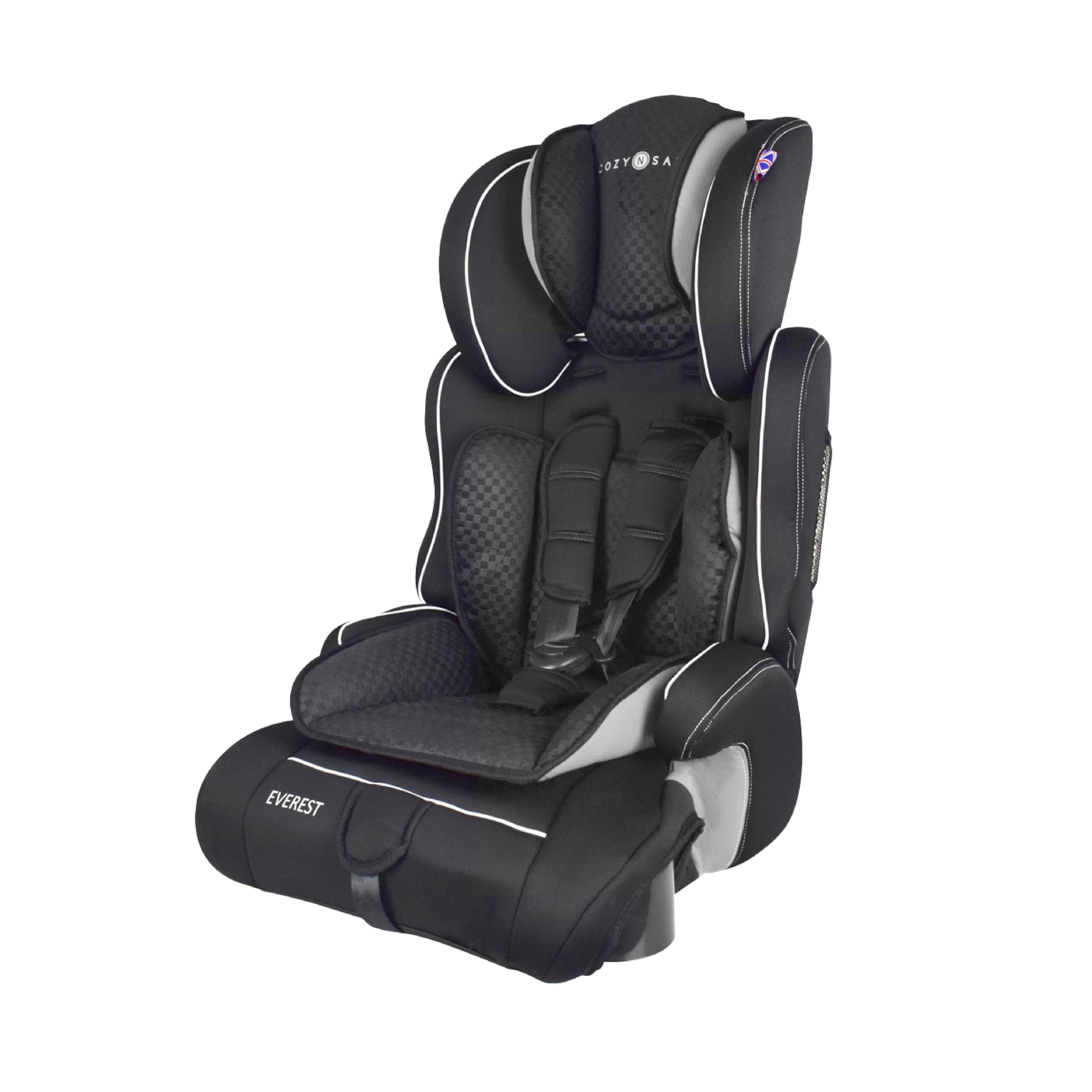 Cozy N Safe Everest Group 1-2-3, Convertible Multi Stage Child Car Seat (9 Months -12 Years) Black/Grey