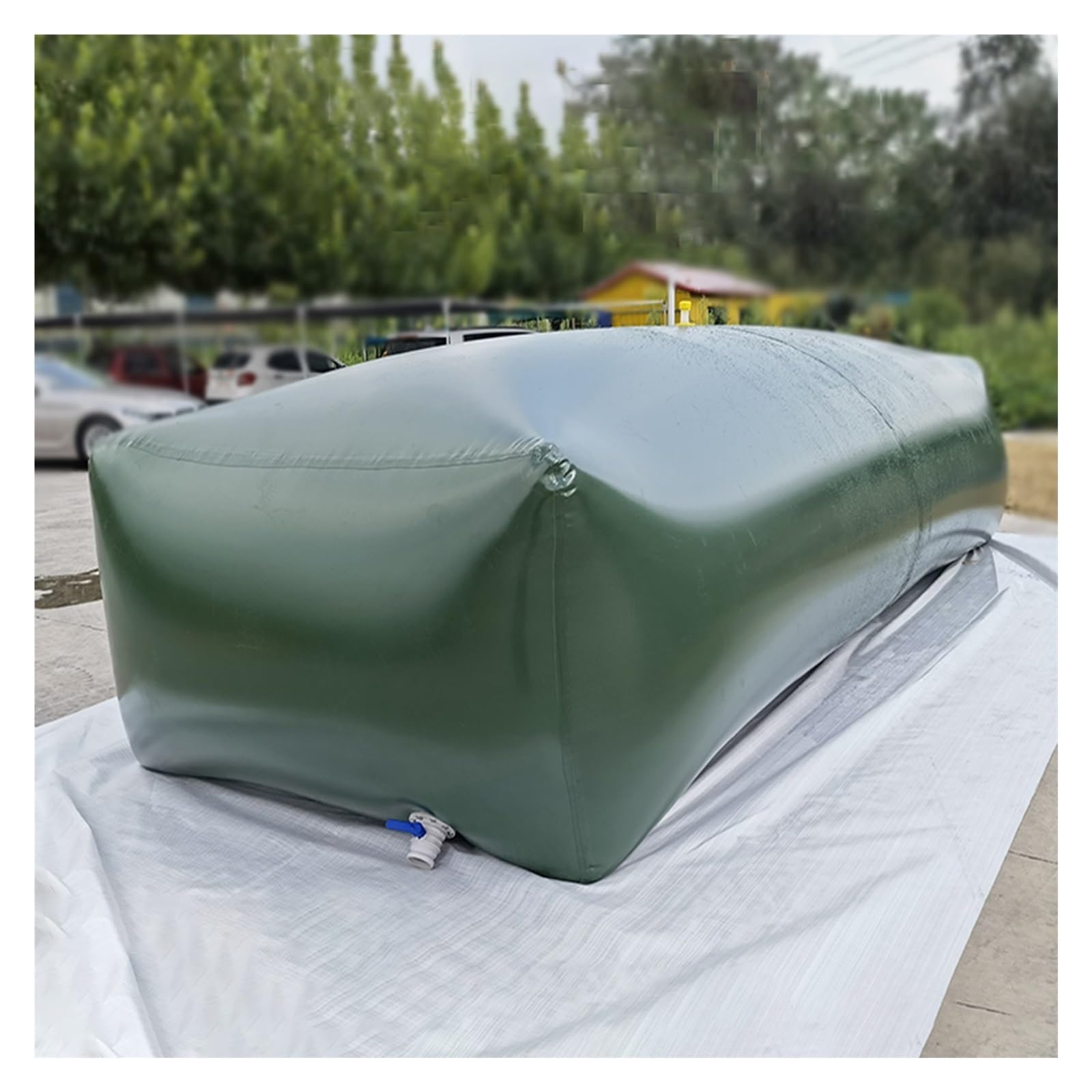 Large Capacity Collapsible Water Bladder Tank - 50 to 1585 Gallon Portable Water Storage(2x1x0.5m/1000L/264Gallon)