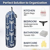 Vista 4 de TOGETRUE Soporte para bolsas de plástico, soporte de pared grande para almacenamiento de bolsas de plástico, dispensadores de bolsas de compras