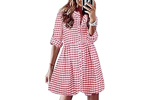 The Red Gingham Shirt Dress: A Feminine Flair and Comfortable Fit for a Timeless Style