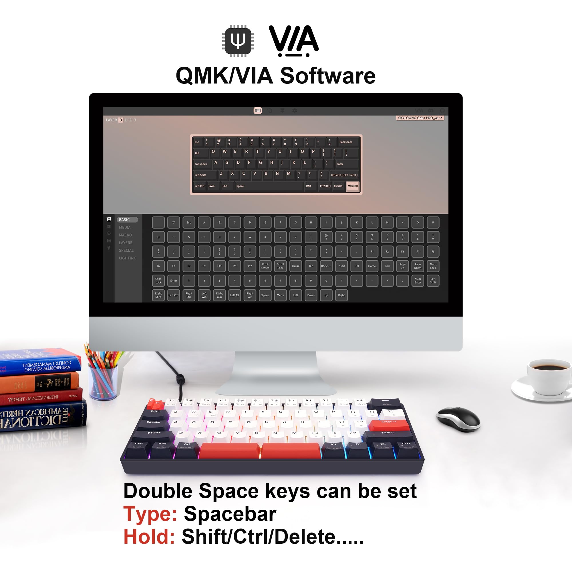 Amazon | MOLGRIA SKYLOONG GK61 デュアルスペース RGB バックライト