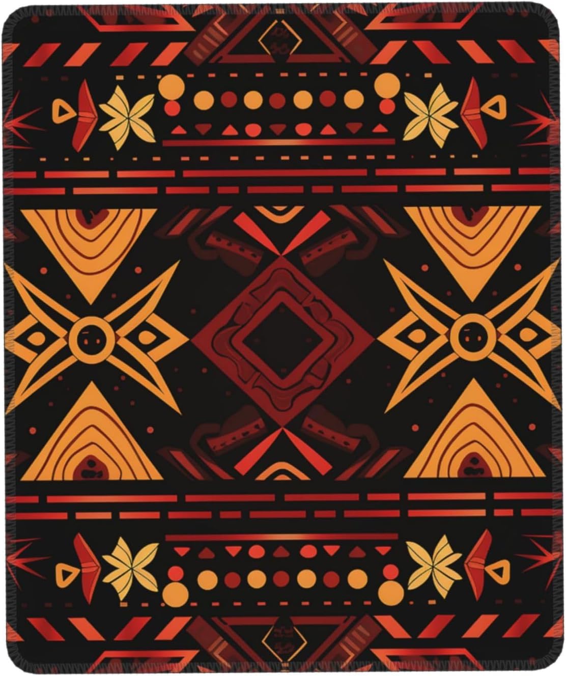 Tribal Pattern Mouse Pad with NonSlip Rubber Base, Waterproof Mouse