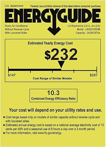 Vista 137 de LG Aire acondicionado de ventana de 10000 BTU [2023] Control remoto con aplicación WiFi, filtro ultra silencioso, lavable, enfría 450 pies cuadrados
