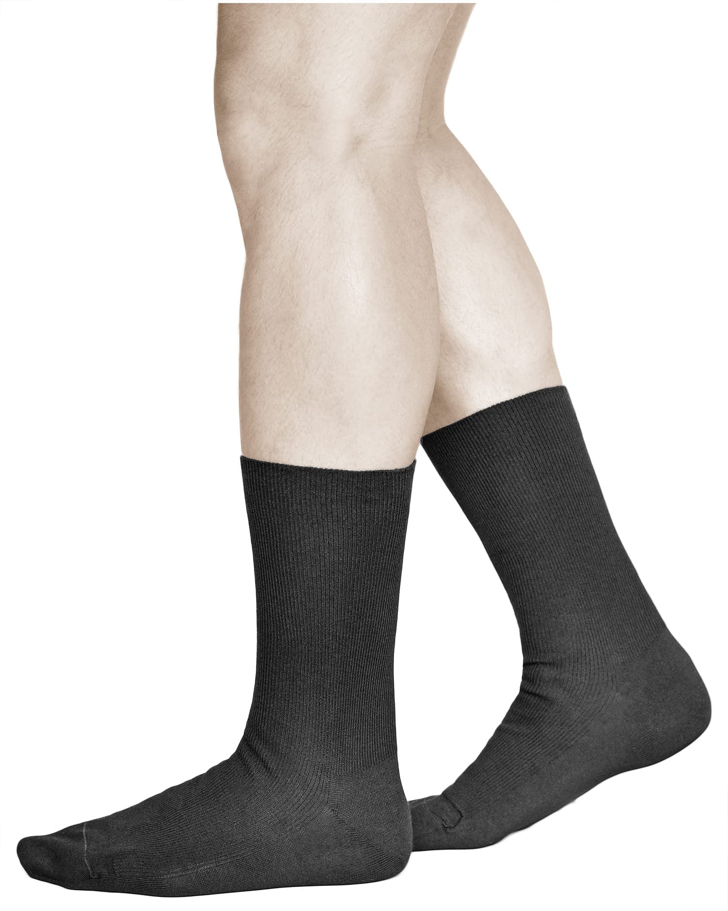 vitsocks Hombre Calcetines sin Goma Antipresión no Aprietan (3 PARES) Algodón Finos Verano Especiales sin Elástico