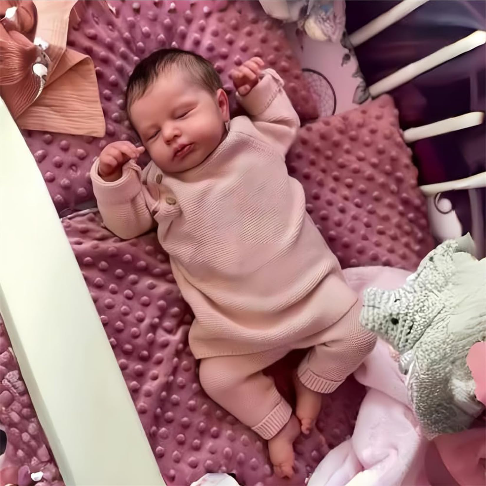 Reborn Babypuppen Mädchen 20 Zoll Handgemachte Babys Lebensechte Weicher Stoffkörper Sie Sieht aus und fühlt Sich genau wie EIN echtes Baby