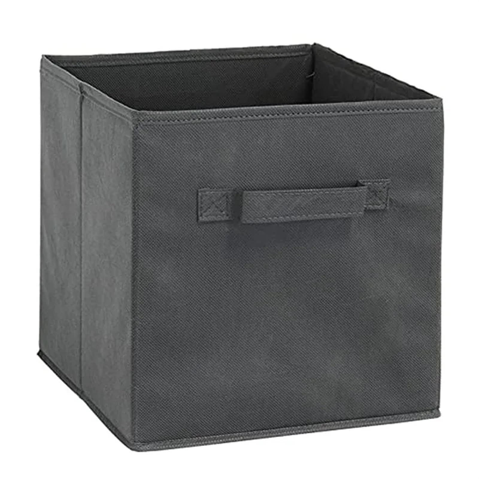 EWUHYFP Collapsible Storage Box Collapsible Storage Cubes Organizer with Handles Office Baskets Bins for Shelves Snacks Sundries(DARK GRAY)