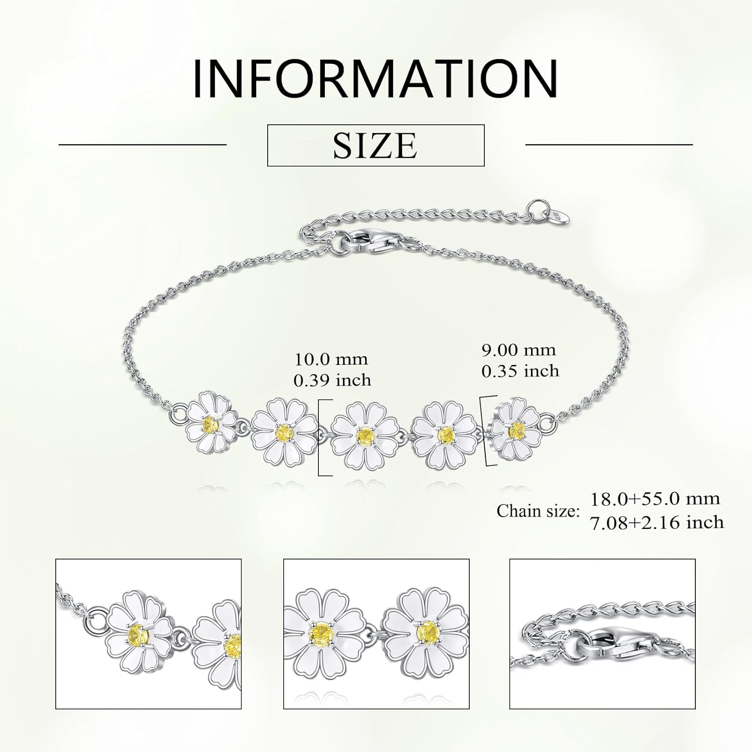 Cross Bracelet 925 Sterling Silver Faith Bracelet Gemtsone Jewelry Gifts for Women - Image 4