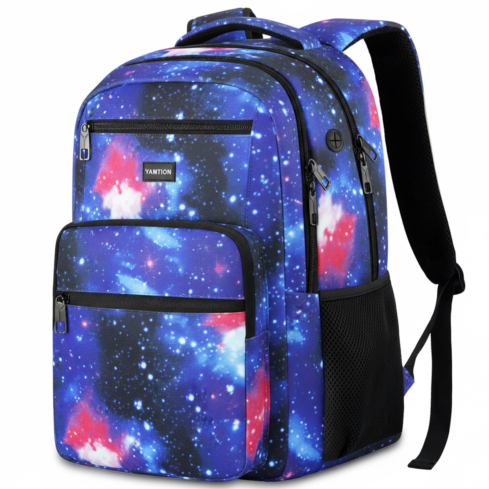 YAMTION Laptop Backpack for Men, Black Backpack, School Backpack for Boys and Girls, Bookbag, Work Backpack (Starrysky, 15.6 inch) Starrysky 15.6 inch