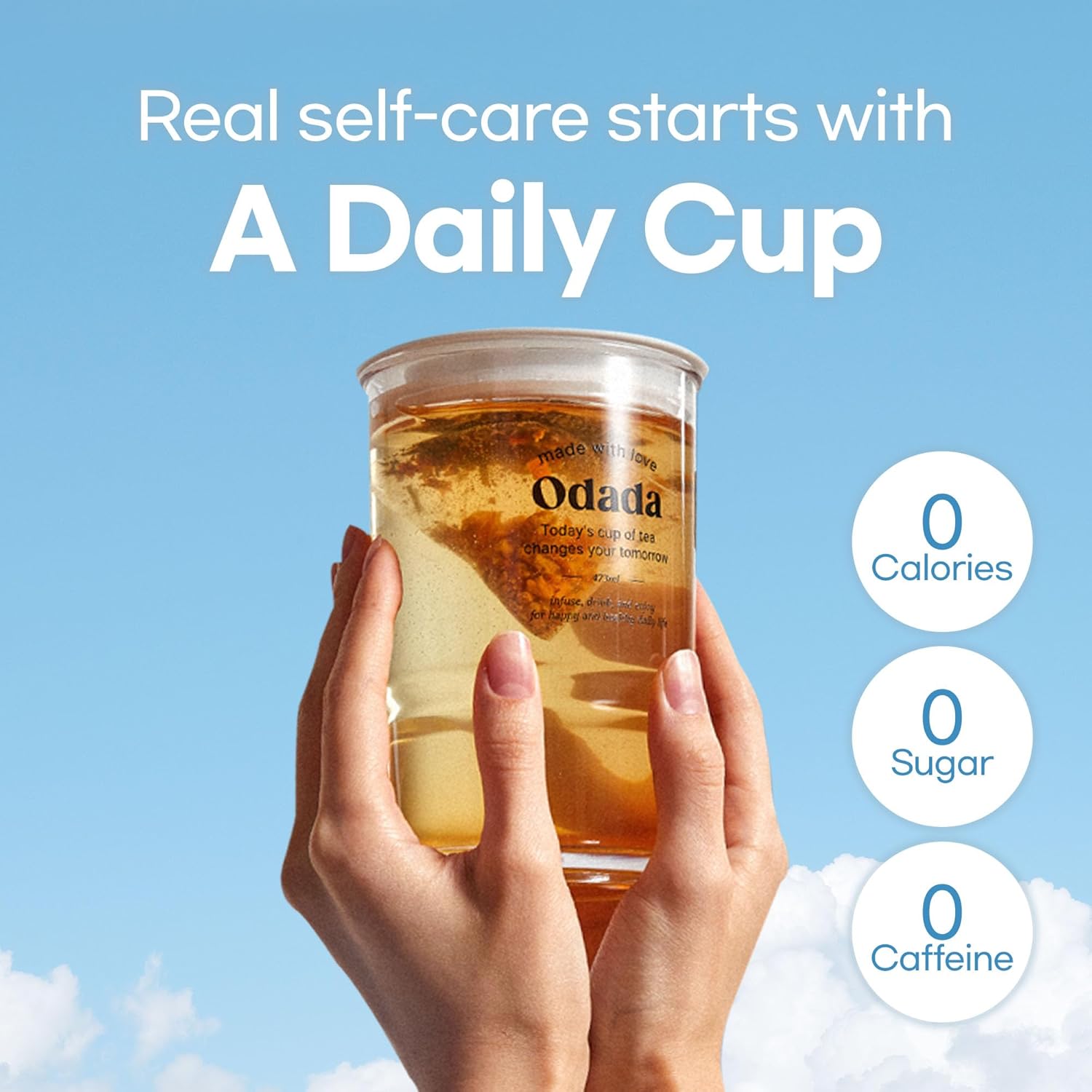 Odada Super Lympho Herbal Tea, Natural Herbal Detox Blend with Chaga, Pumpkin, Chestnut, Caffeine-Free & Sugar-Free, Supports Daily Body Balance & Light Hydration, 24 Tea Bags