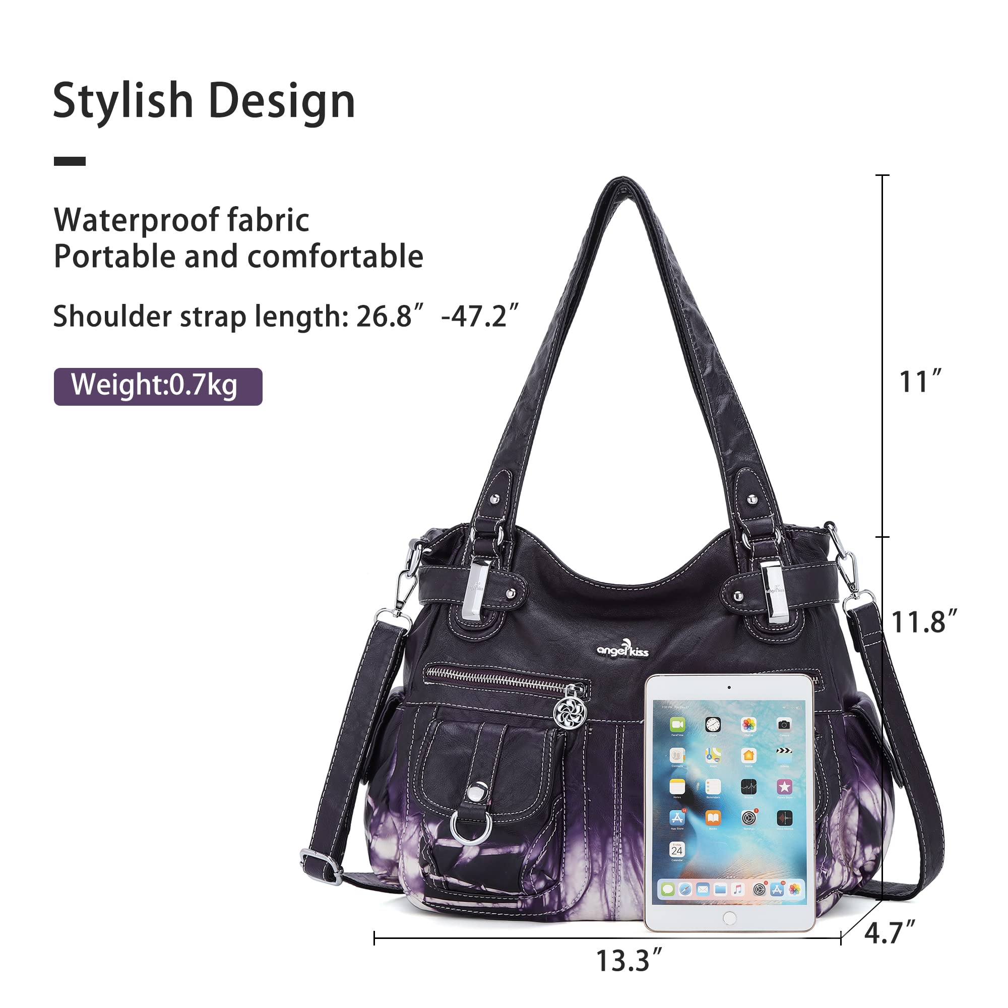 Angel Kiss Torba z zamkiem błyskawicznym Kobiety handbag with crossbody strap