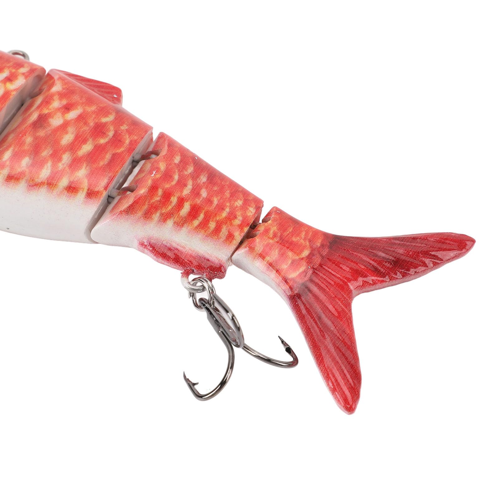 CHICIRIS Esca da Pesca Elettrica, Esca Robotica Ricaricabile USB Multi Snodata con Luce LED e Programma di Nuoto dei Pesci Simulato, per la Pesca D'Acqua Dolce